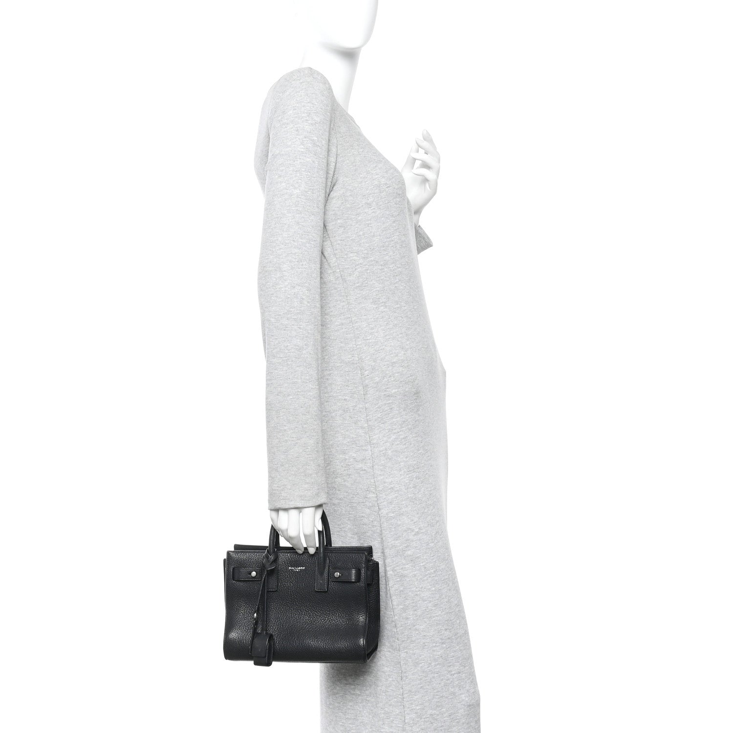 Saint Laurent Grained Calfskin Nano Sac De Jour Souple Black Black 2 of 14