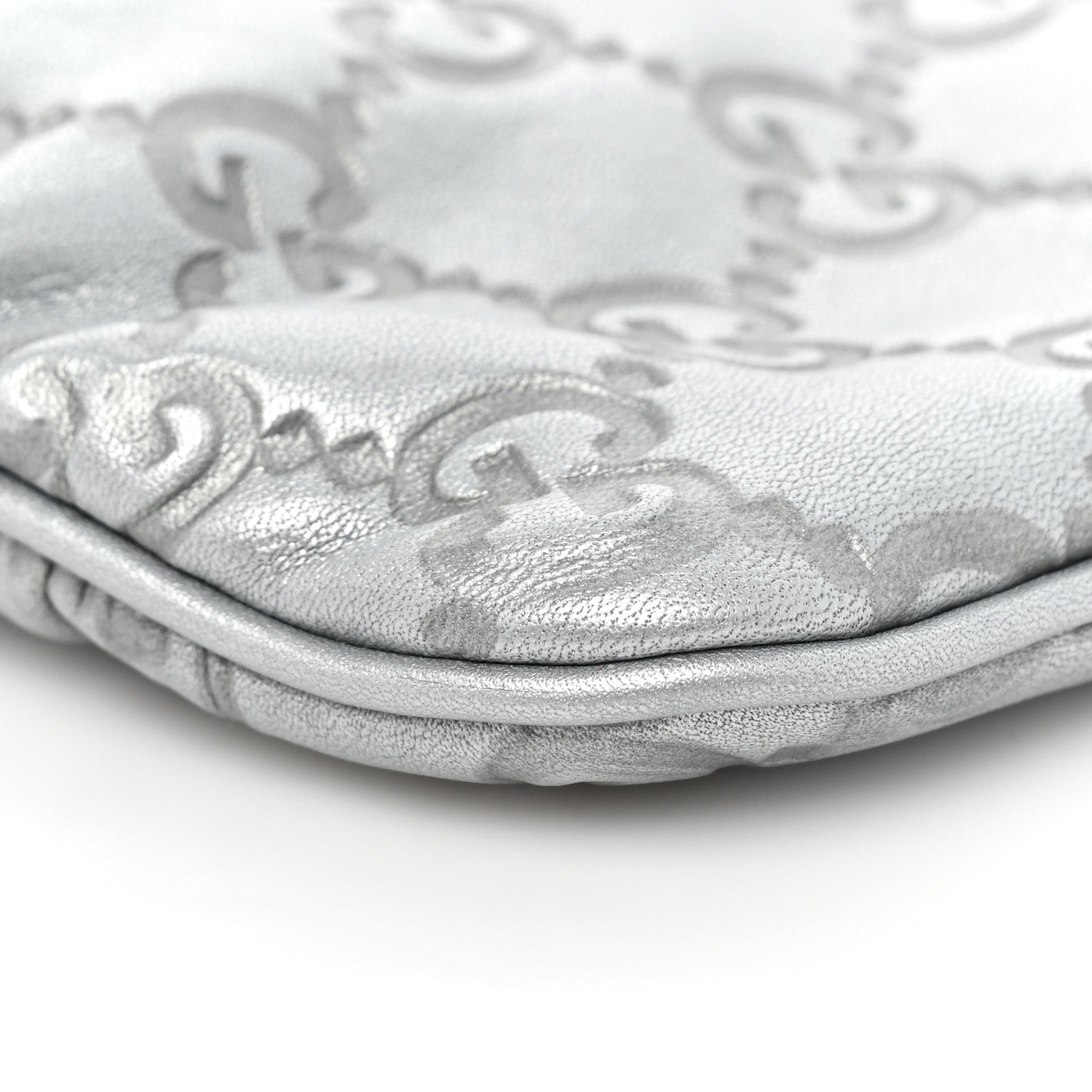 Gucci Guccissima New Britt Wristlet Silver 8 of 11