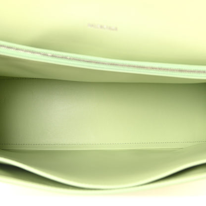 Balenciaga Shiny Paper Calfskin Floral Printed Large Crush Sling Bag Green 5 of 9