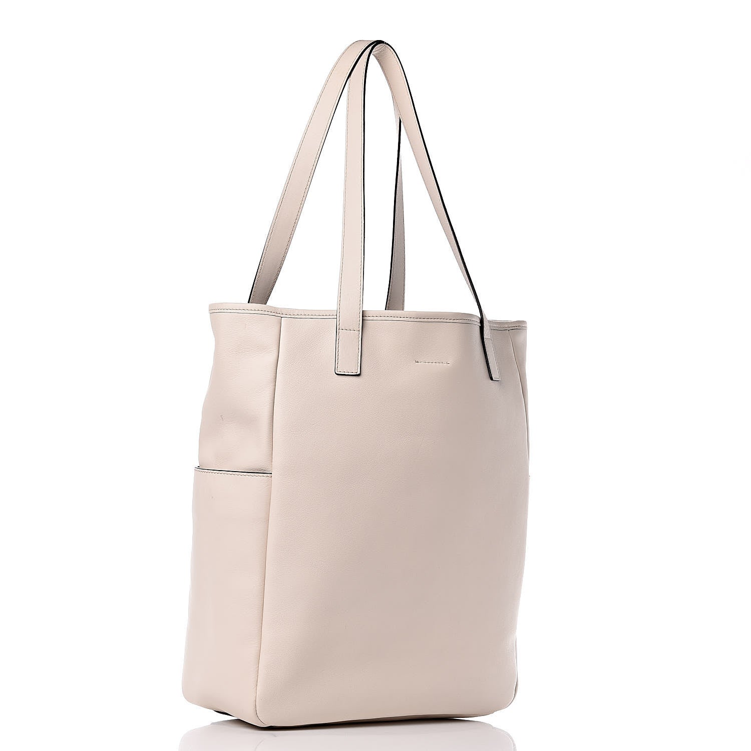 Alexander McQueen Calfskin Skull Perforated Tote Off White 3 of 14