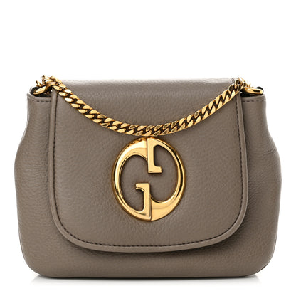 Gucci Pebbled Calfskin Small 1973 Chain Shoulder Bag Porcelain Rose 1 of 11