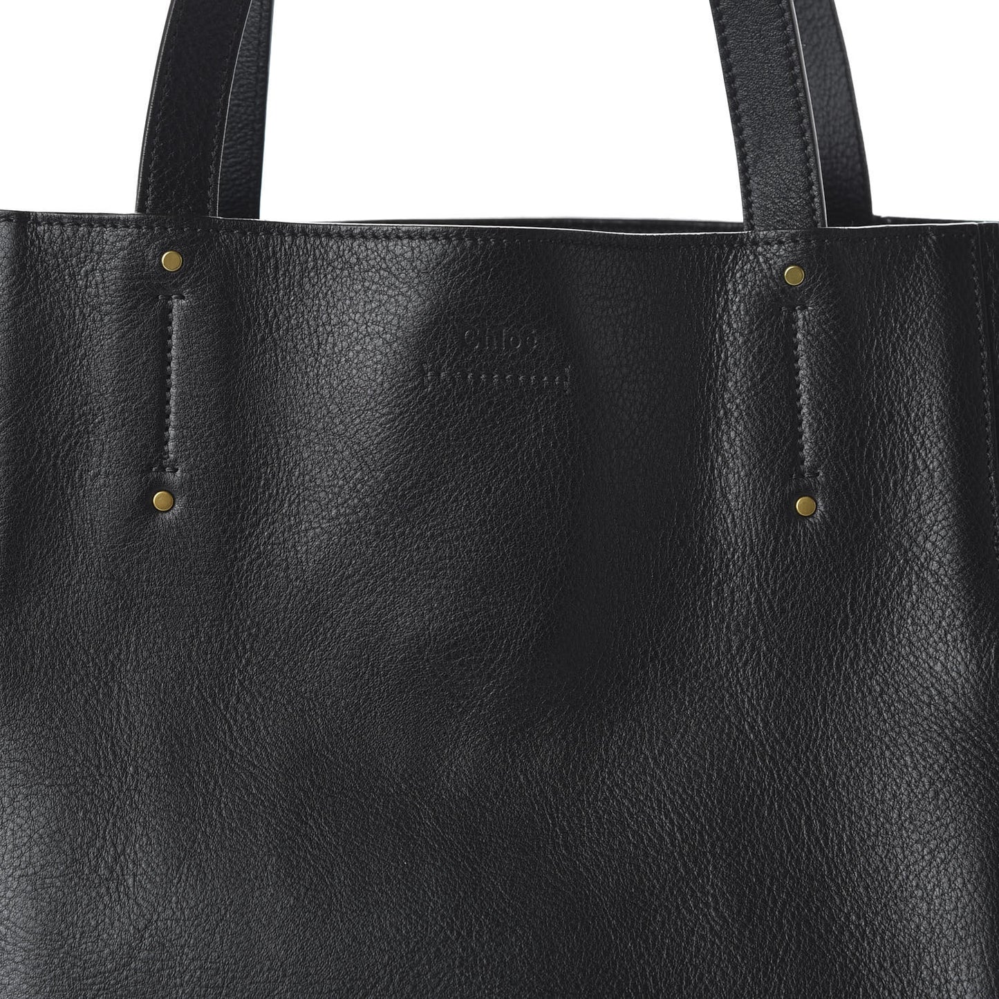 Smooth Calfskin Medium Milo Shopping Tote Black