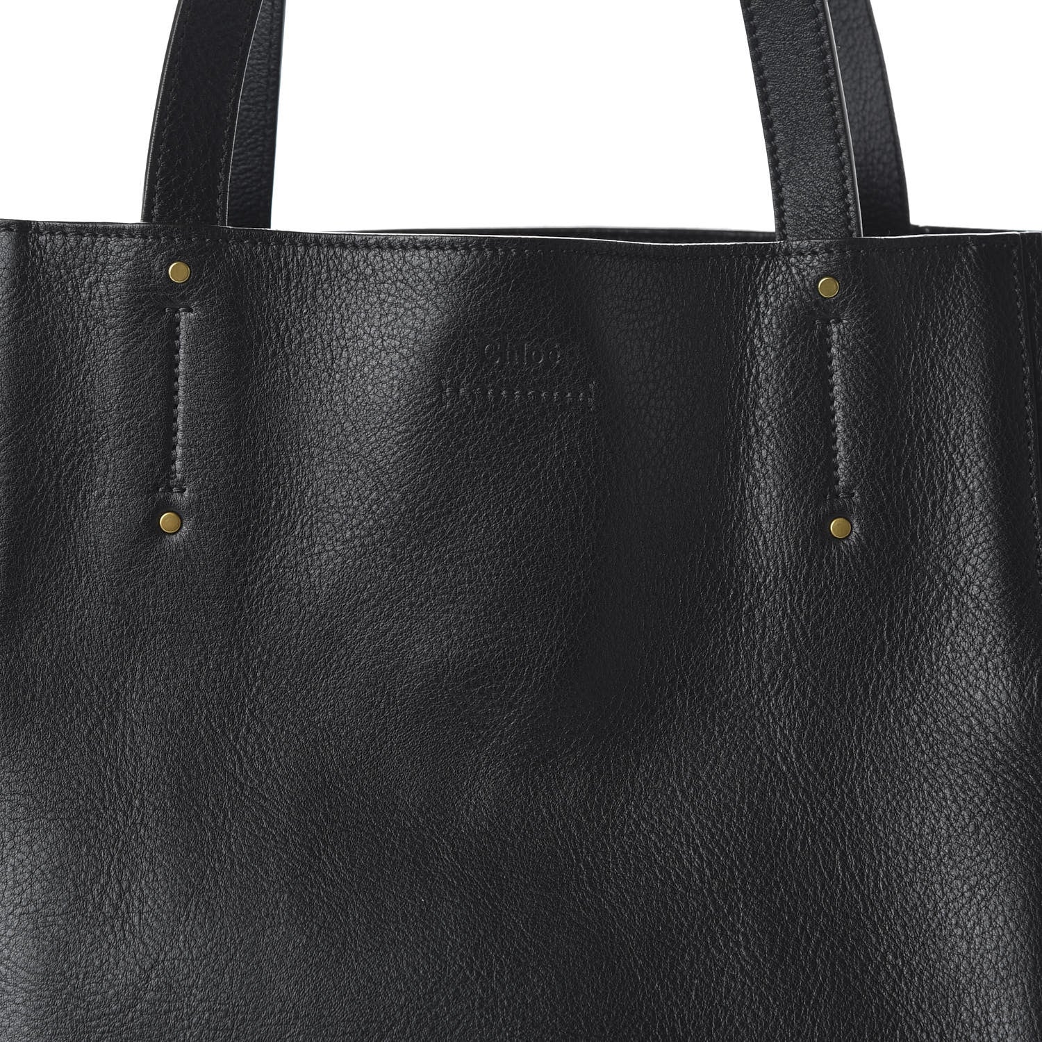 Chloe Smooth Calfskin Medium Milo Shopping Tote Black 9 of 9