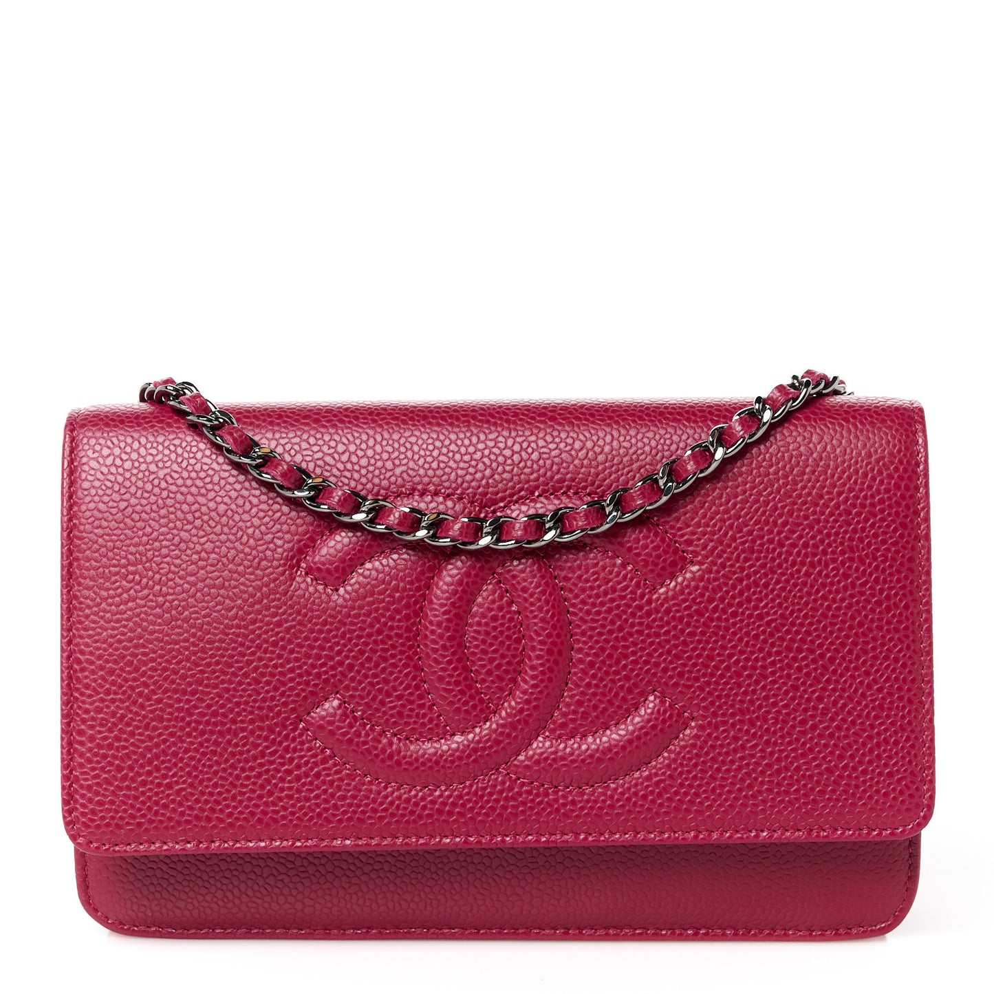 Caviar Timeless CC Wallet on Chain WOC Dark Pink
