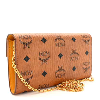 MCM Visetos Large Patricia Wallet On Chain Cognac 3 of 12