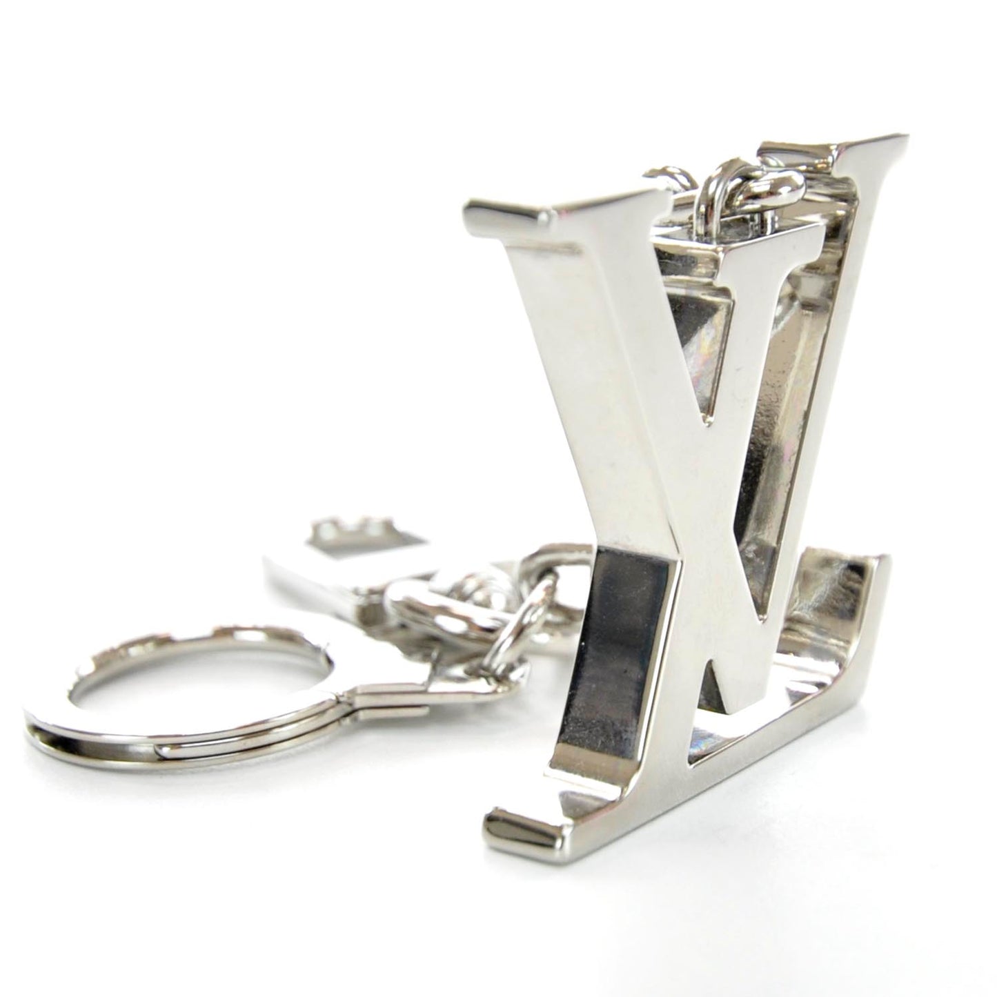 LV Initials Key Holder Silver