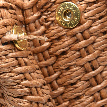 Prada Raffia Canvas Mistolino Tote Miele 10 of 10