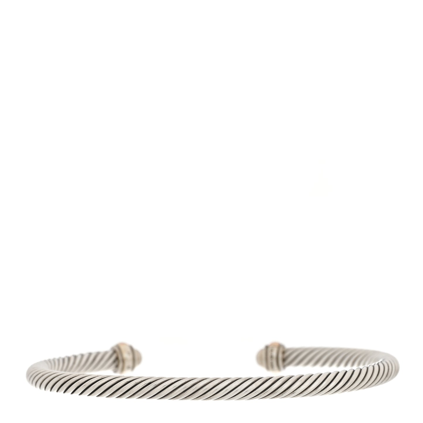 Sterling Silver 18K Yellow Gold 4mm Cable Classics Bracelet
