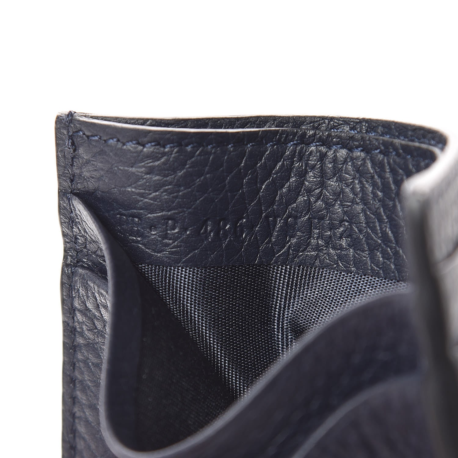 Valentino Garavani Pebbled Calfskin Rockstud Card Holder Dark Blue 6 of 7