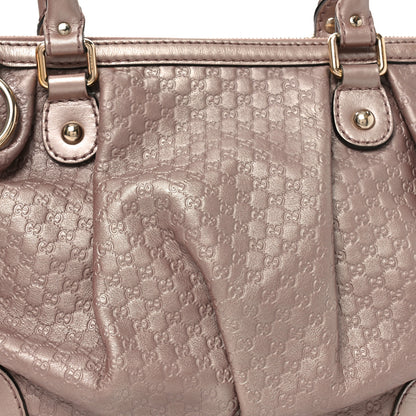 Gucci Metallic Microguccissima Medium Sukey Top Handle Bag Dark Cipria 8 of 10