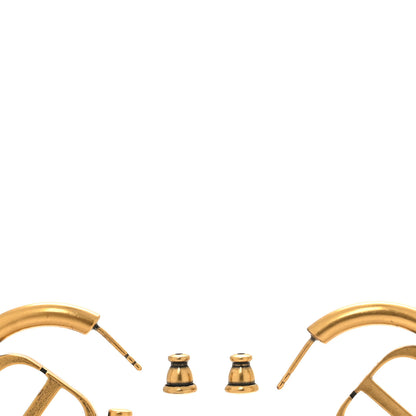 Christian Dior Metal 30 Montaigne Hoop Earrings Aged Gold 3 of 5