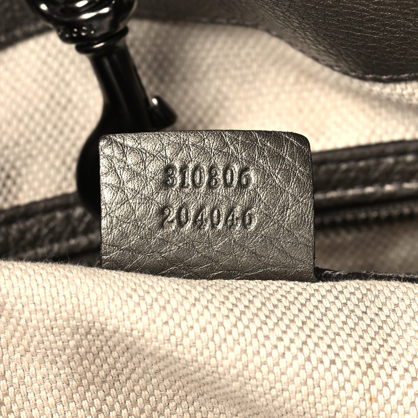 Metallic Pebbled Calfskin Large Soho Chain Shoulder Bag Golden Beige
