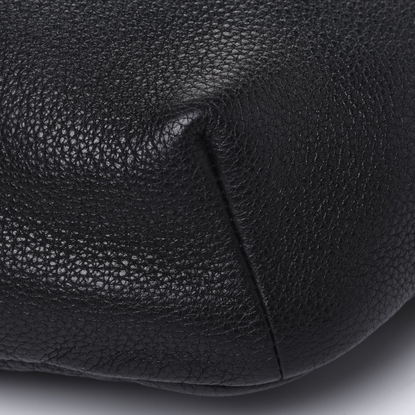 Grained Calfskin Logo Belt Bag Black