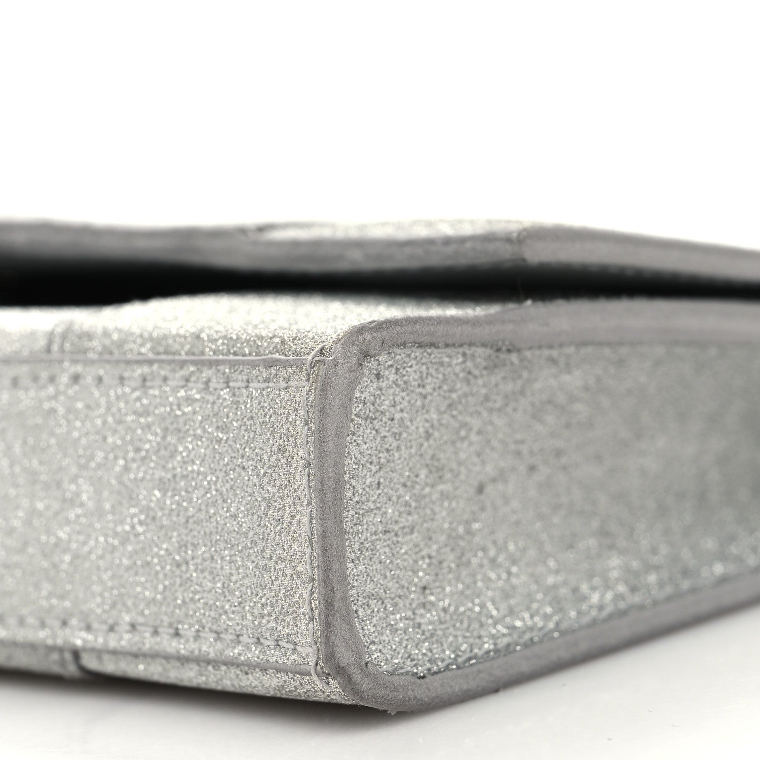 Balenciaga Sparkling Fabric XS Hourglass Wallet On Chain Silver 8 of 10