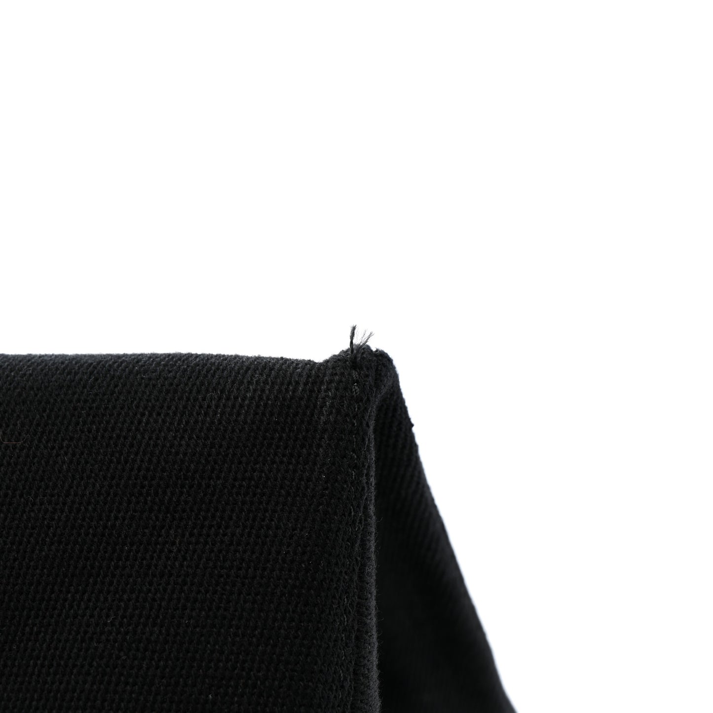 Canvas Calfskin Cushion Tote Black Tan