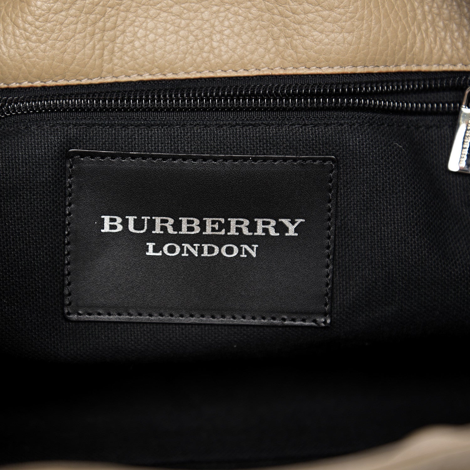 Burberry Grainy Calfskin Satchel Beige 5 of 9