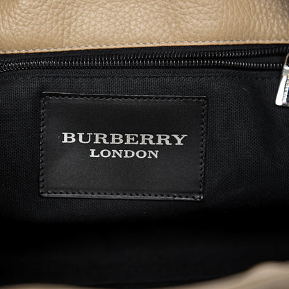 Burberry Grainy Calfskin Satchel Beige 5 of 9
