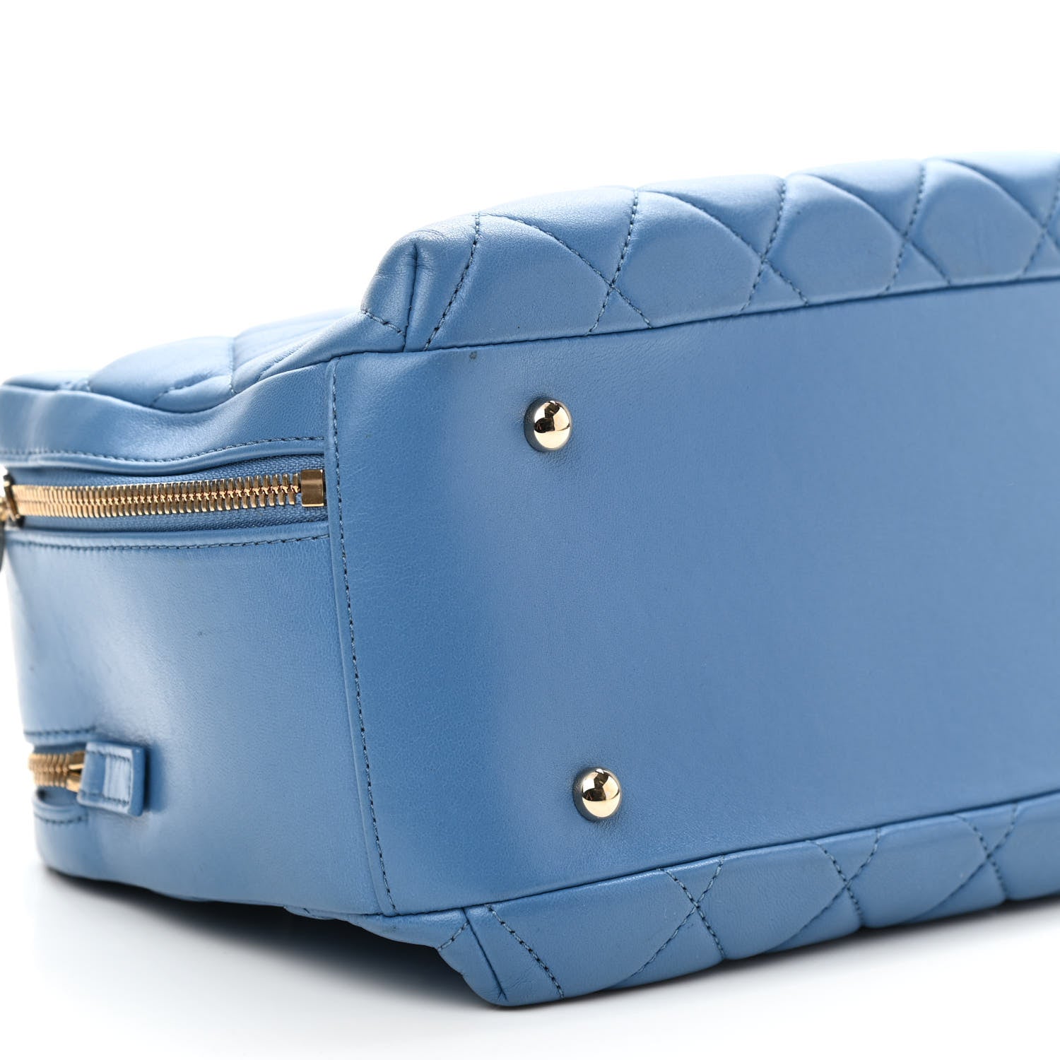 Chanel Lambskin Quilted Medium Trendy CC Bowling Bag Blue 9 of 10