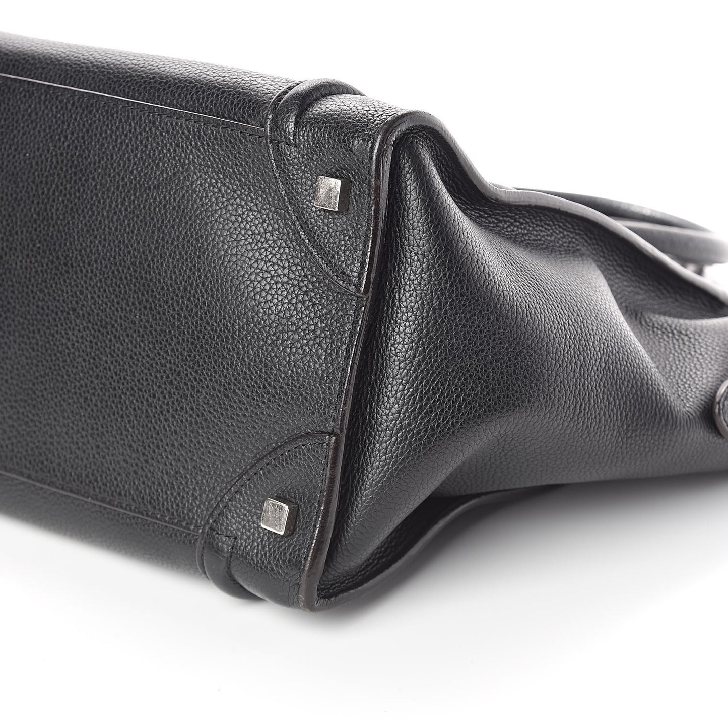 Drummed Calfskin Mini Luggage Black