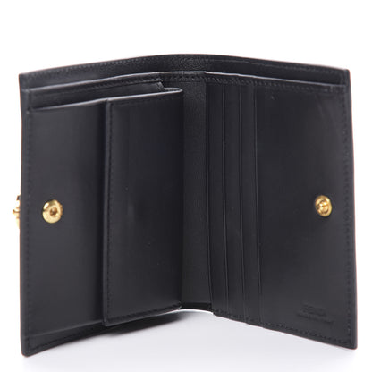 Fendi Vitello Liberty Century Lucido By The Way Compact Bi-Fold Wallet Black 5 of 9