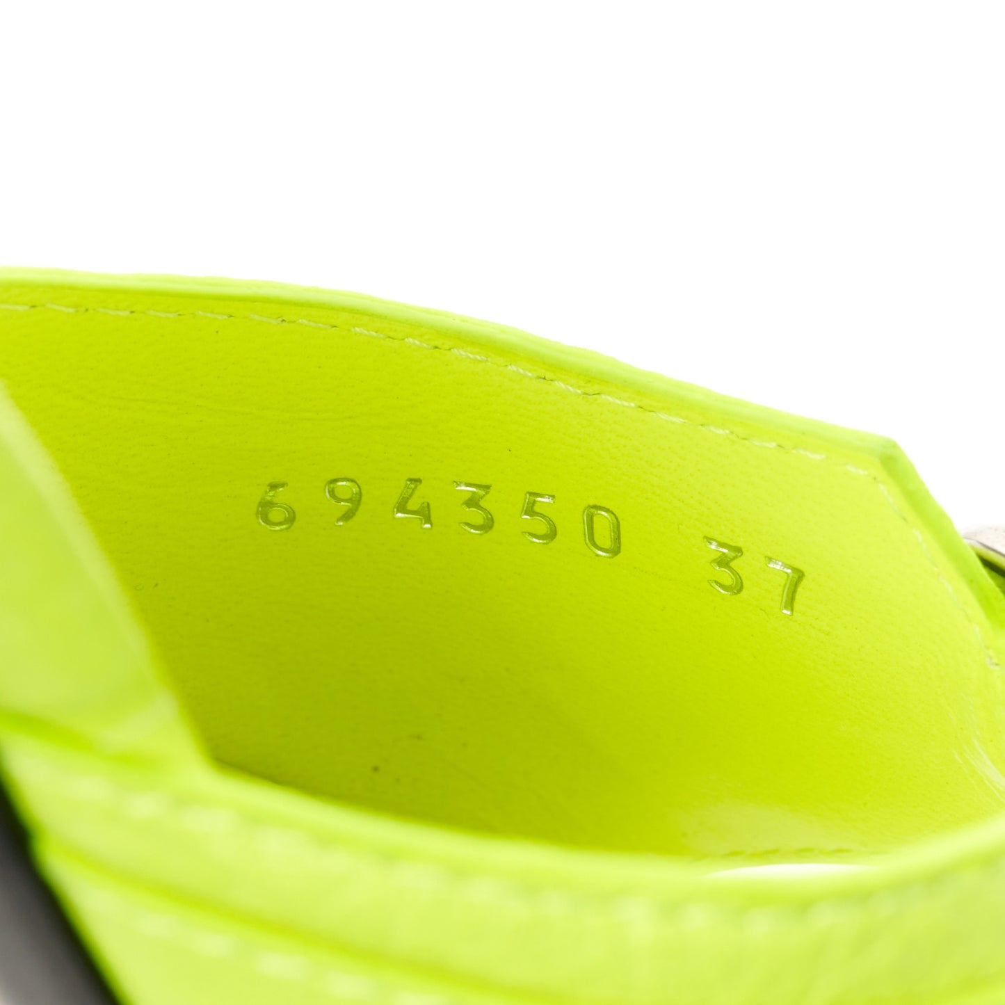 Agneau Arena Cagole 50mm Slide Sandals 37 Fluo Yellow