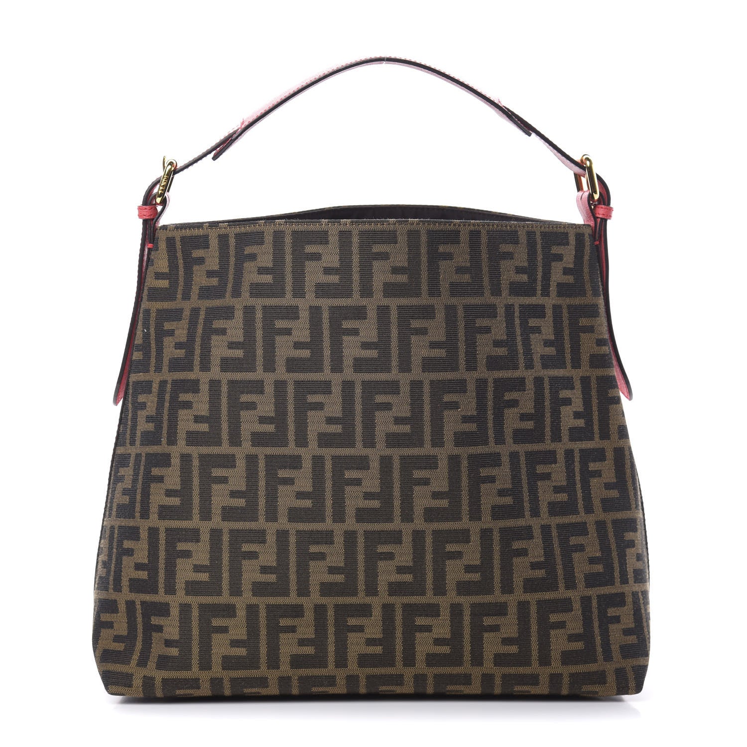 Fendi Zucca Vitello Elite Small Hobo Tobacco Ecstasy 1 of 11