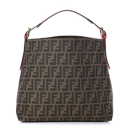 Fendi Zucca Vitello Elite Small Hobo Tobacco Ecstasy 1 of 11