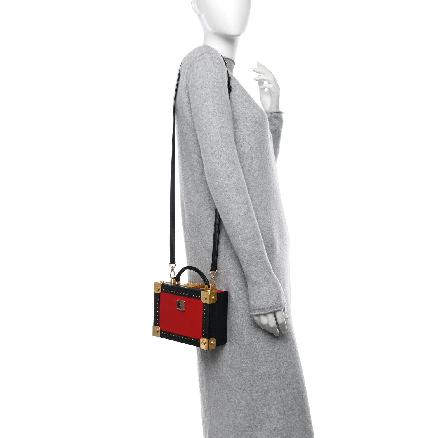 MCM Odeon Calfskin Small Berlin Crossbody Red 2 of 11