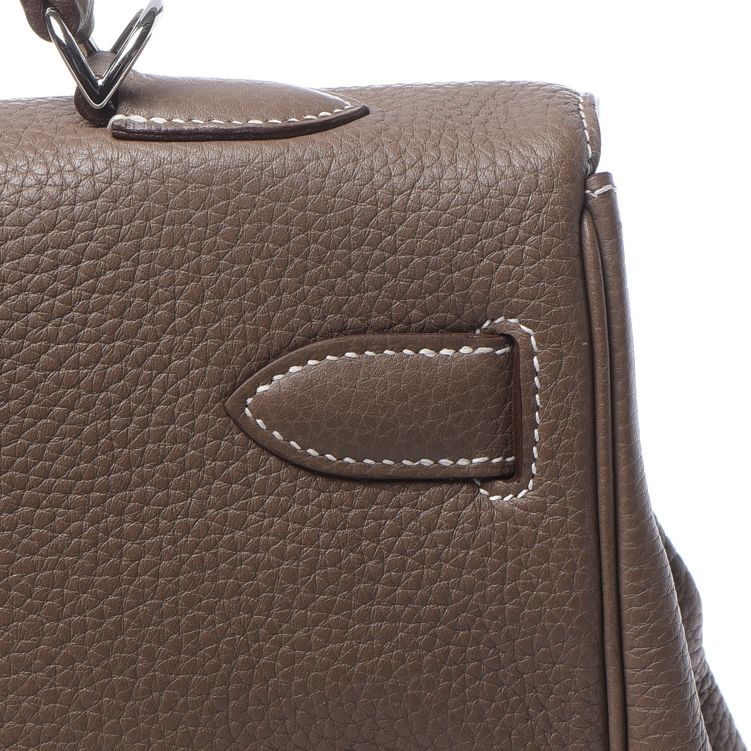 Hermes Taurillon Clemence Retourne Kelly 40 Etoupe 32 of 36