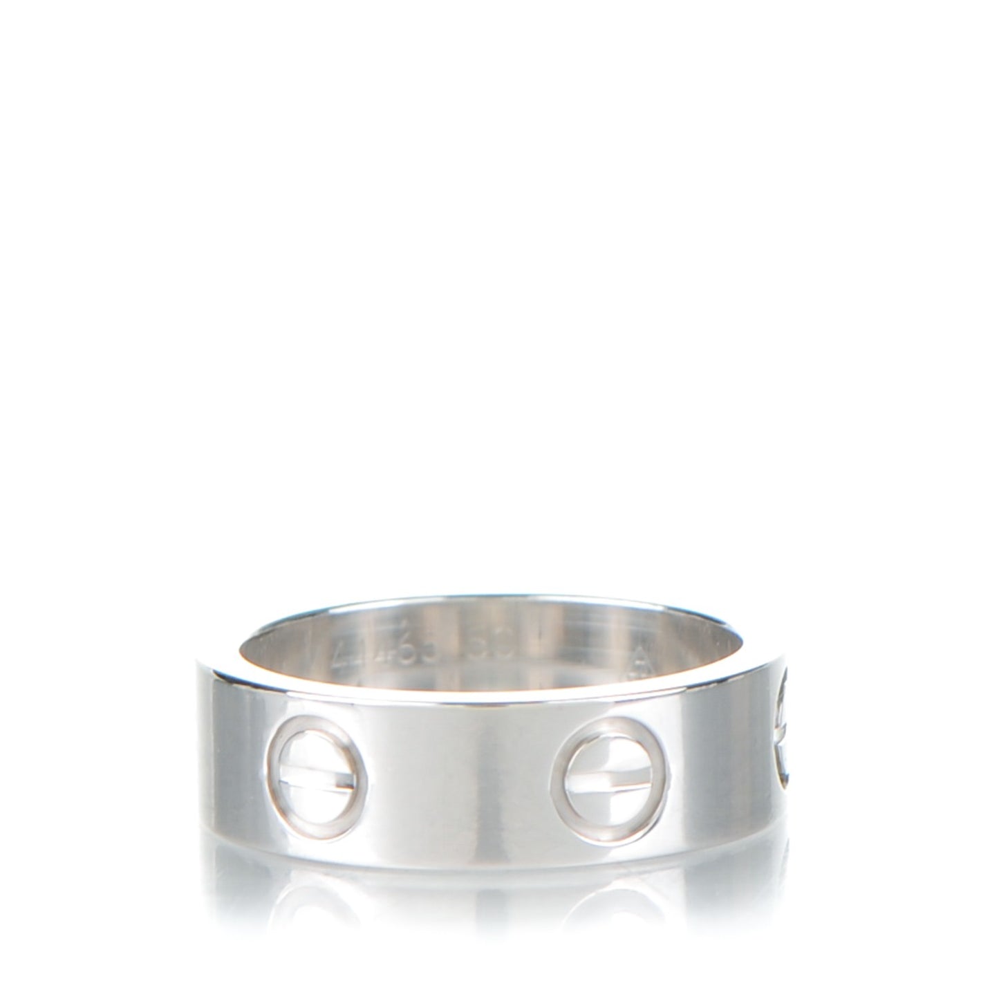 18K White Gold 5.5mm LOVE Ring 50 5.25