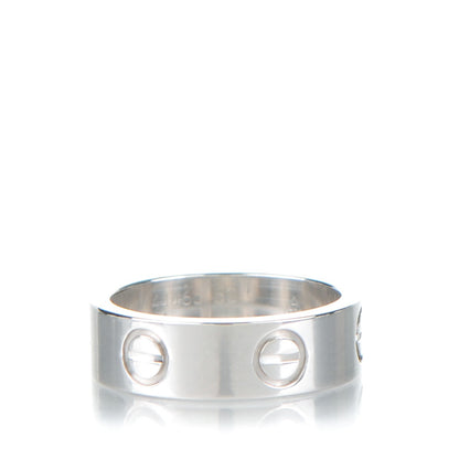 Cartier 18K White Gold 5.5mm LOVE Ring 50 5.25 1 of 4