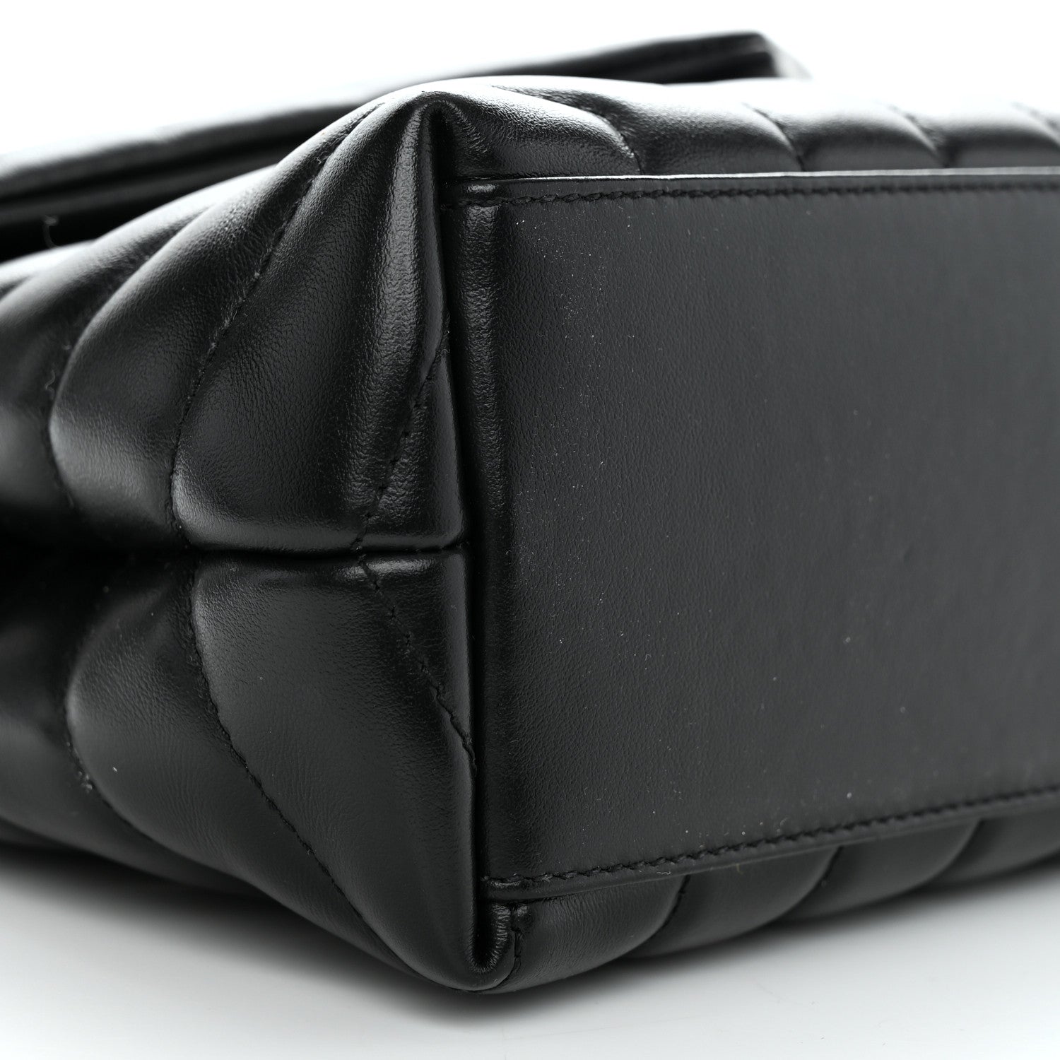 Saint Laurent Calfskin Y Quilted Monogram Small Loulou Chain Satchel Black 10 of 11