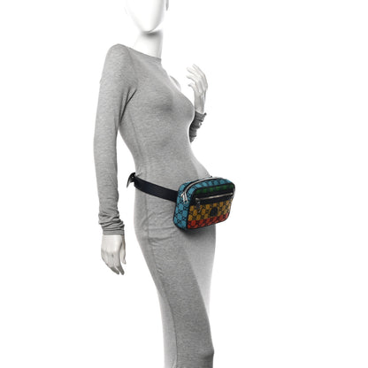 Gucci Monogram Multicolor Retro Interlocking G Belt Bag 95 38 Blue Rainbow Light Blue 2 of 10
