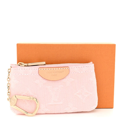 Louis Vuitton Monogram Denim Key Pouch Washed Pink 7 of 7