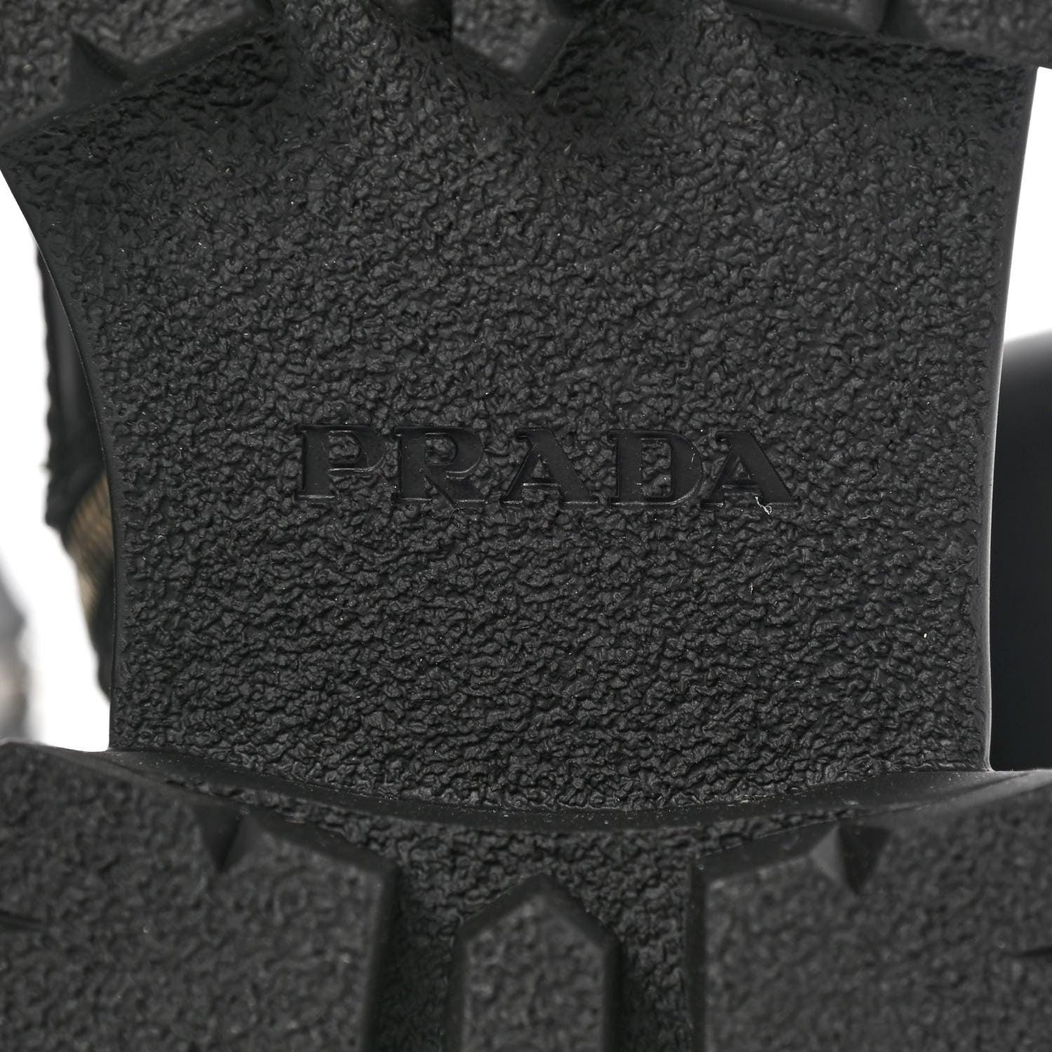 Prada Spazzolato Rois Re-Nylon Metal Triangle Logo Monolith Pouch Pocket 55mm Tall Combat Boots 36 Black 6 of 7