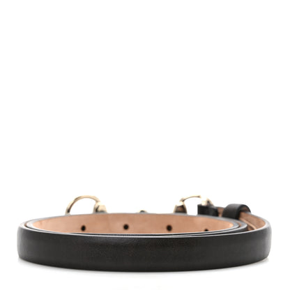 Gucci Calfskin Horsebit Skinny Belt 75 30 Brown 2 of 4