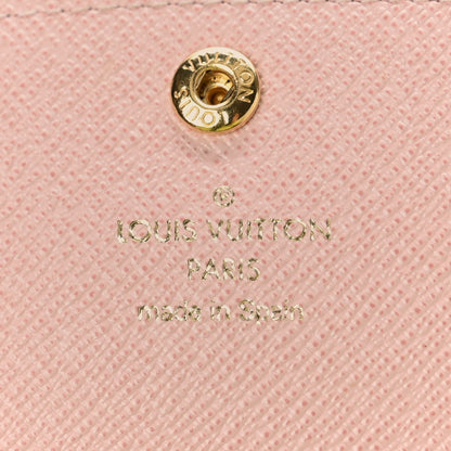 Louis Vuitton Damier Ebene Emilie Wallet Rose Ballerine 6 of 9