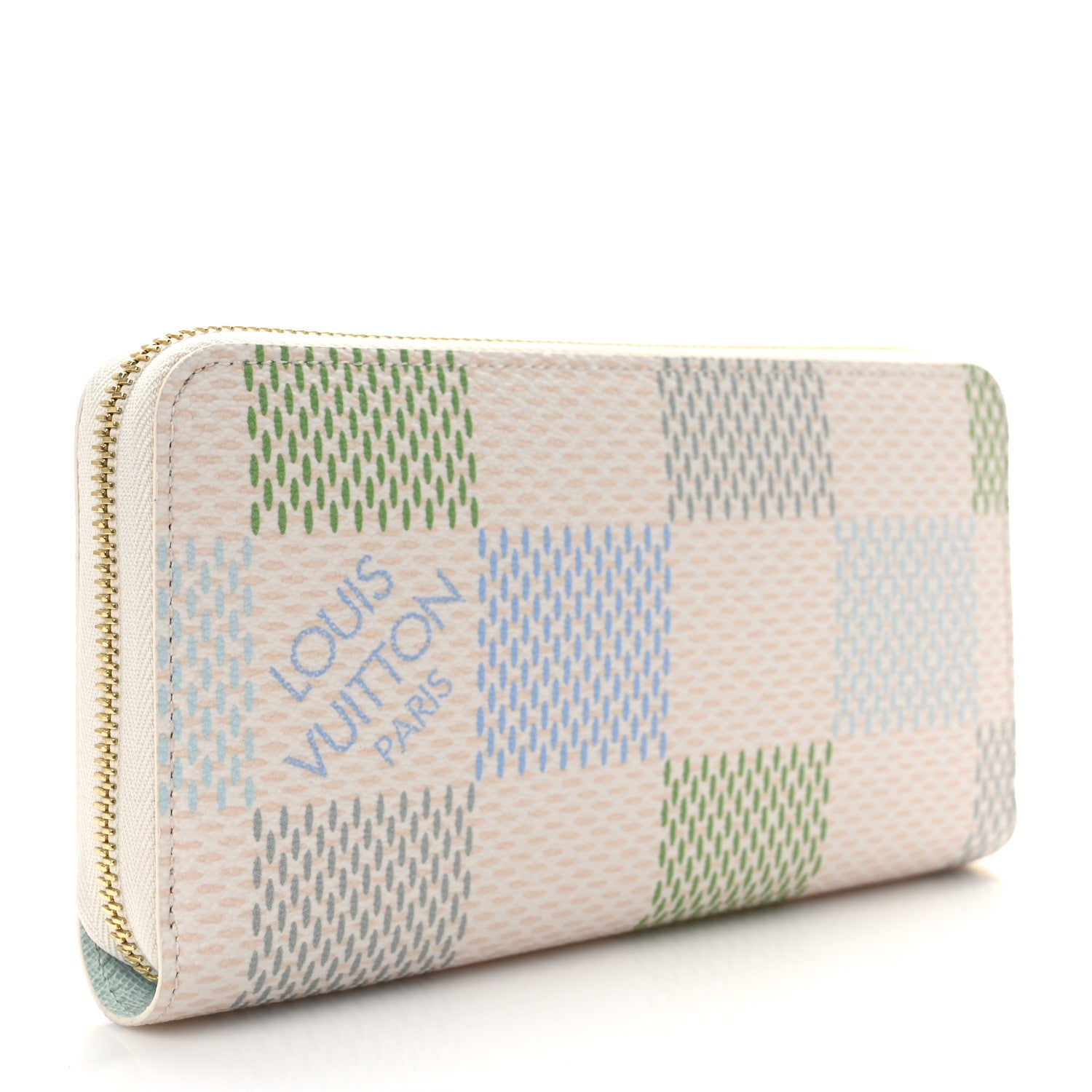 Louis Vuitton Damierlicious Zippy Wallet Pistachio Green 3 of 6