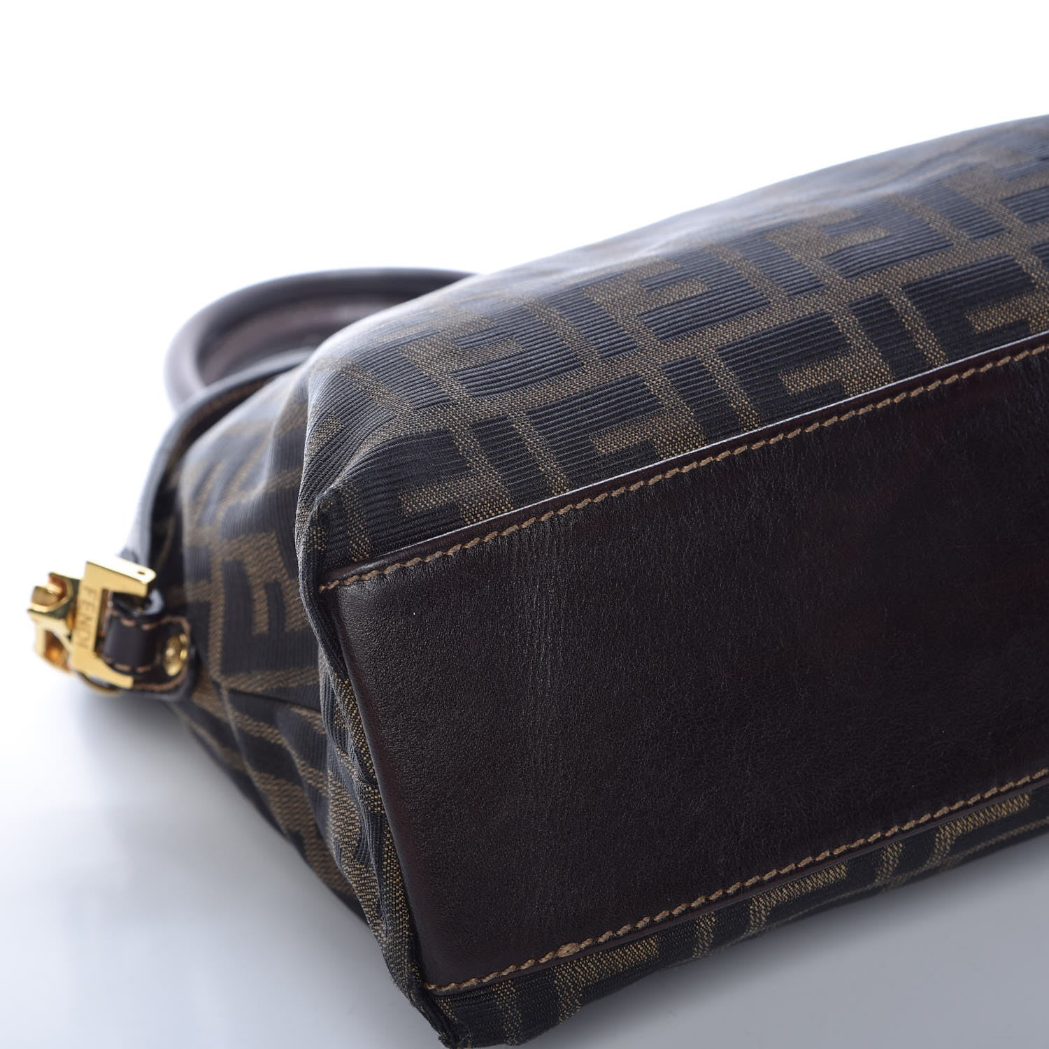 Fendi Zucca Top Handle Tote Tobacco 12 of 12