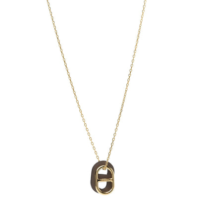 Hermes Swift O'Maillon Pendant Necklace Etoupe 1 of 8