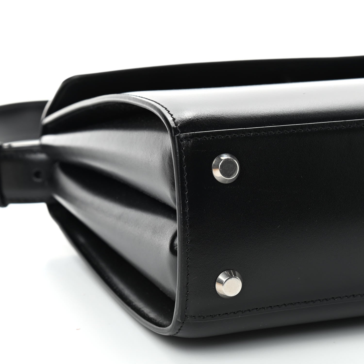 Balenciaga Shiny Box Calfskin Medium Ghost Shoulder Bag Black 8 of 9