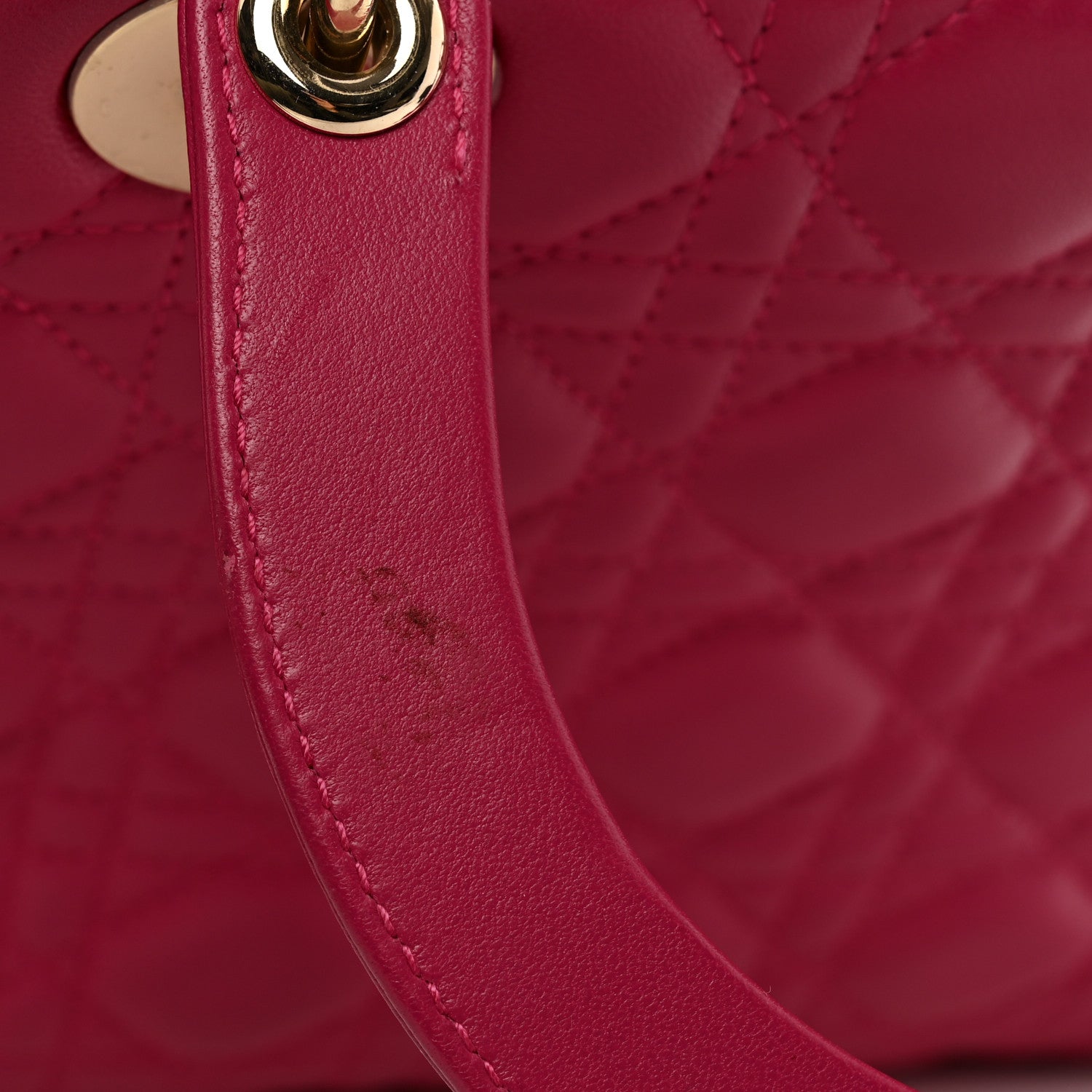 Christian Dior Lambskin Cannage Medium Lady Dior Pink 12 of 13