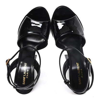 Saint Laurent Vernice Grupy Sexy 95 Tanouk Platform Sandals 37.5 Black 2 of 10