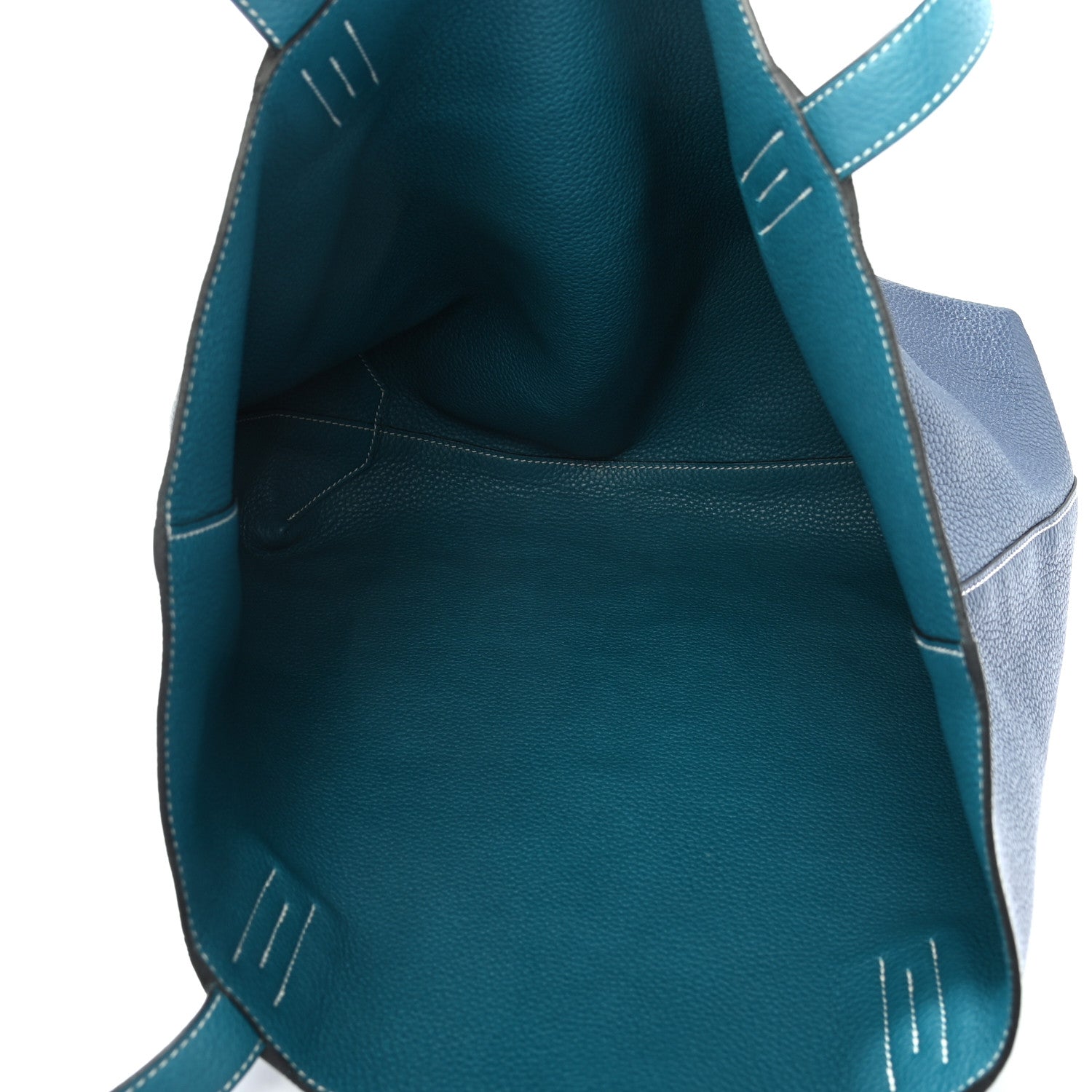 Hermes Taurillon Clemence Double Sens 36 Reversible Tote Bleu Sapphire Izmir 8 of 13