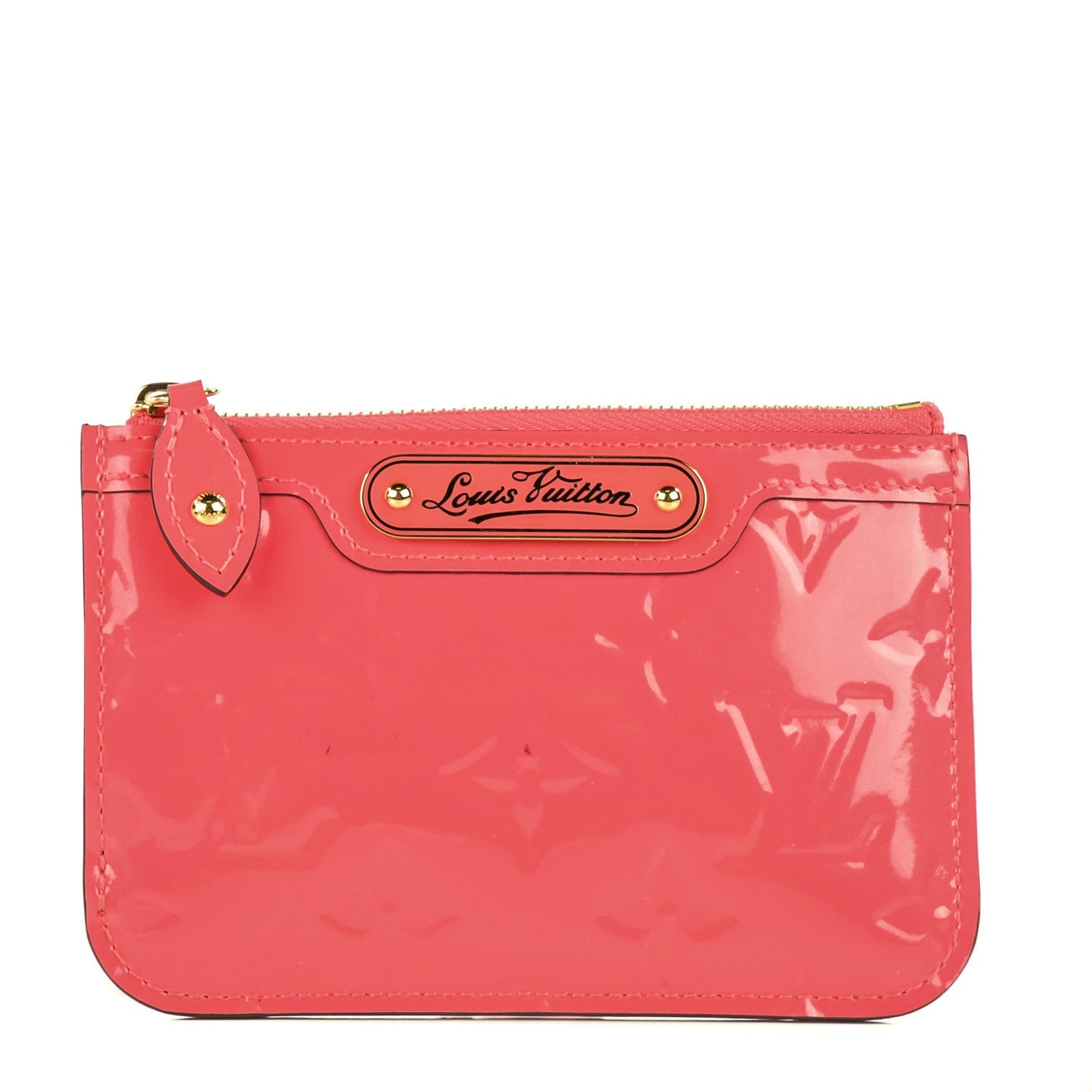 Louis Vuitton Vernis Key Pouch Rose Litchi 1 of 8