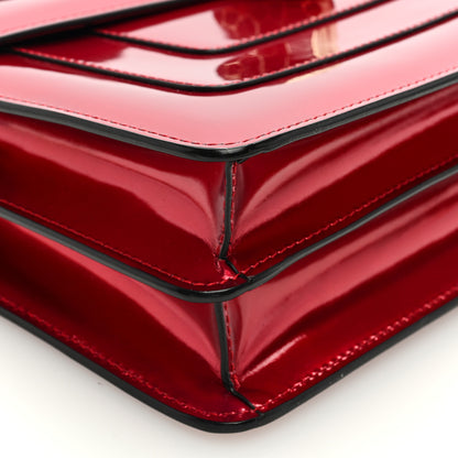 Bulgari Metallic Calfskin Serpenti Forever Shoulder Bag Red 9 of 10