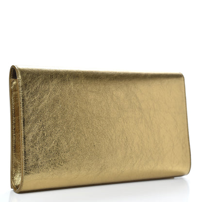 Saint Laurent Metallic Calfskin Monogram Large Belle De Jour Clutch Gold 3 of 10