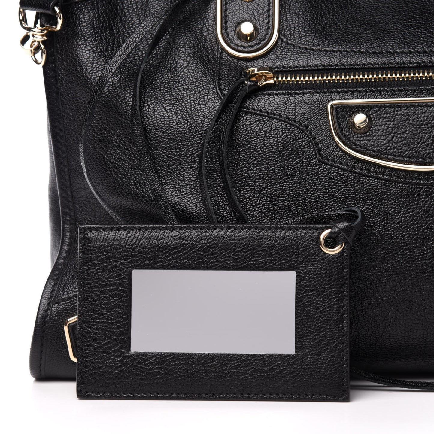 Chevre Gold Metallic Edge Hardware City Black