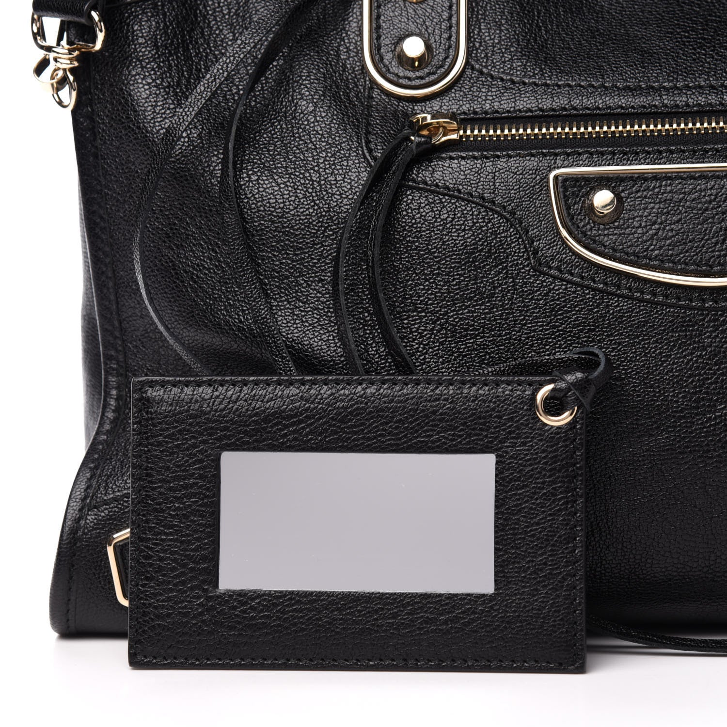 Balenciaga Chevre Gold Metallic Edge Hardware City Black 12 of 13