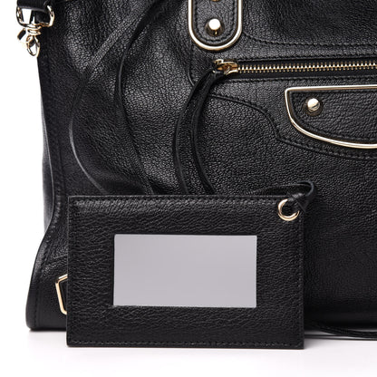 Balenciaga Chevre Gold Metallic Edge Hardware City Black 12 of 13